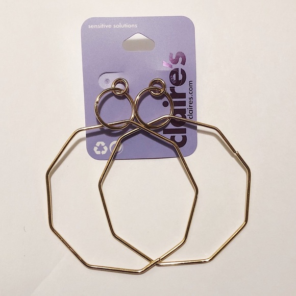 Claire's Jewelry - 3 inch geometric hoops